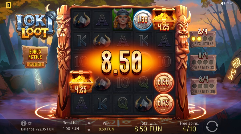 Screenshot from the New Loki Loot by BGaming Game