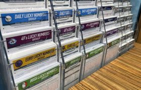Lotto Betting Slips on Display