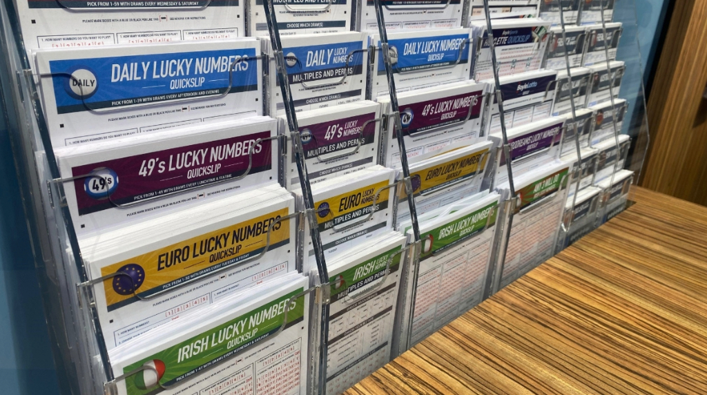 Lotto Betting Slips on Display