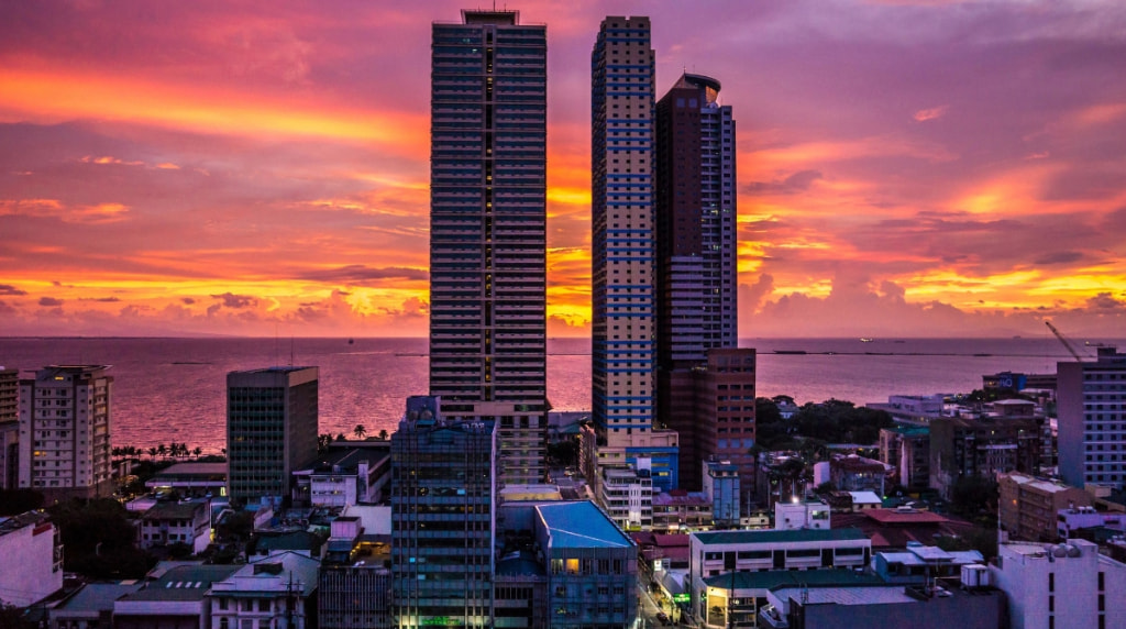 City of Manila at Sunset
