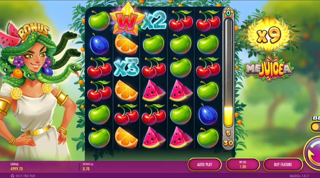 Screenshot from the New MeJUICEa Slot by Thunderkick