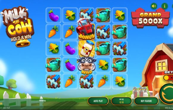 Screenshot from the New Milk the Cow by Thunderkick Game