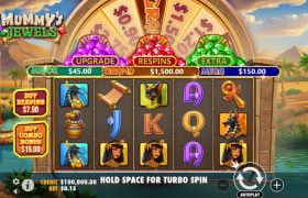 Screenshot from the New Mummy's Jewels by Pragmatic Play Game