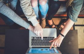 People Using a Laptop