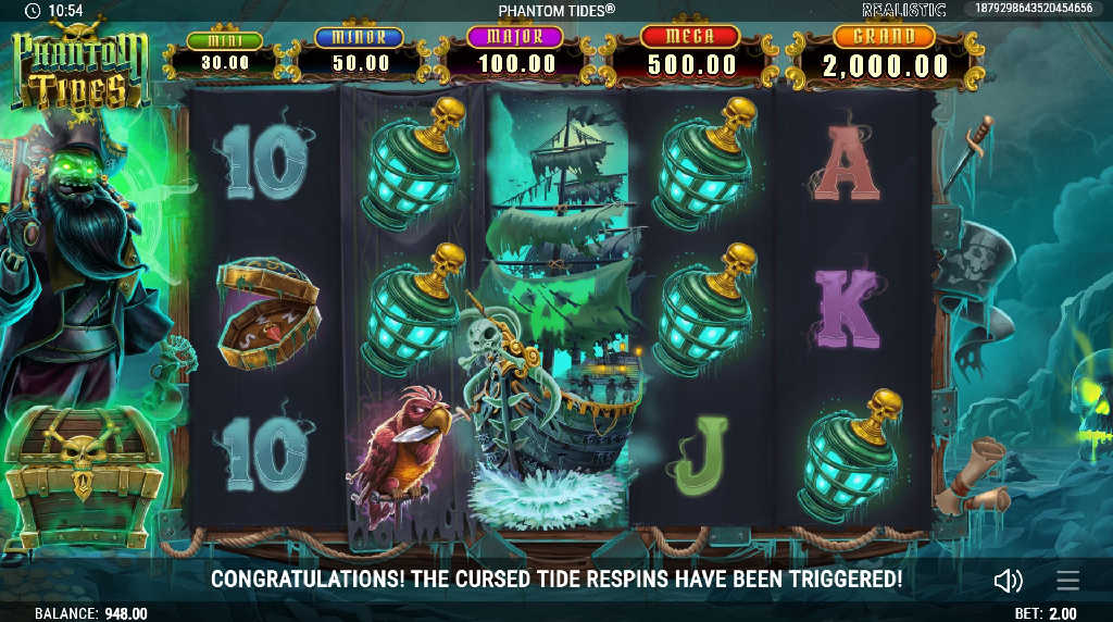 Screenshot of the Cursed Tide Respins of Phantom Tides