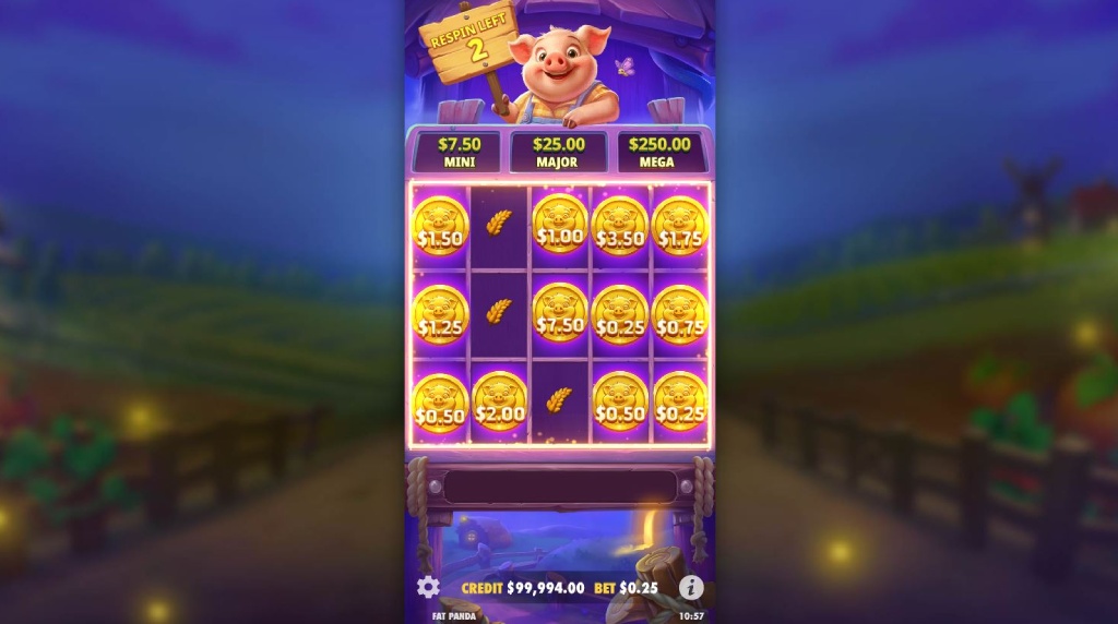 Screenshot of the Money Respins of Pig Farm
