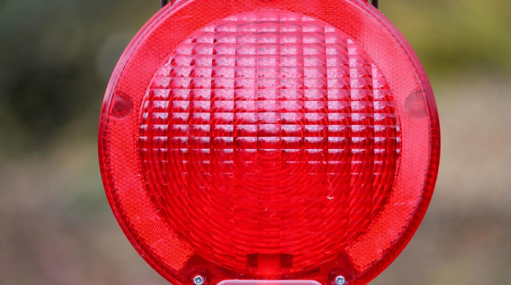 Röd trafiklampa