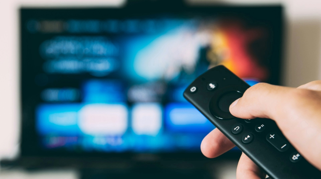 A Remote Control Pointing to a TV Screen