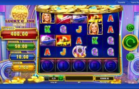 Screenshot from the New Wheel of Fortune Lucky Coins on Stage by IGT