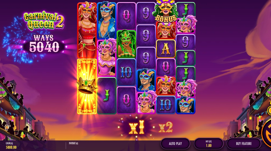 Screenshot from the New Carnival Queen 2 Slot by Thunderkick