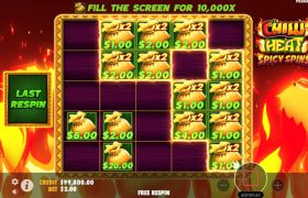 Skärmbild av nya Chilli Heat Spicy Spins från Pragmatic Play