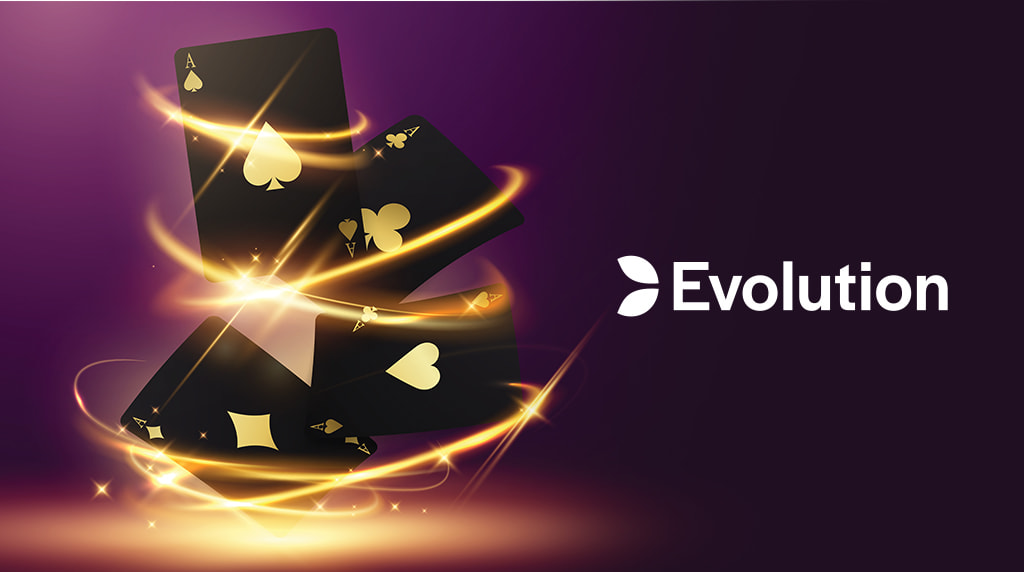 The logo for Evolution, a top online casino software provider 