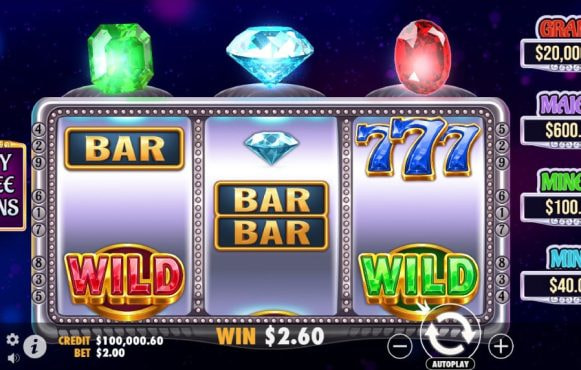 Screenshot from the New Gem Trio Slot by Pragmatic Play