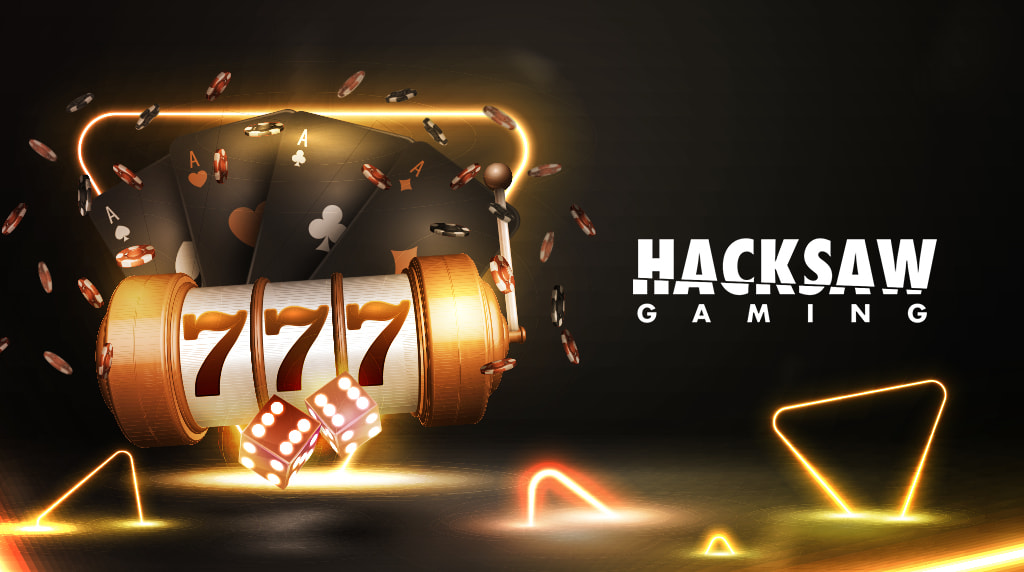 The logo for Hacksaw Gaming, a top online casino software provider