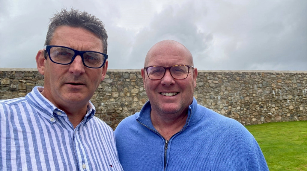 A Photo Nick Leeson with Our Author Roy Brindley