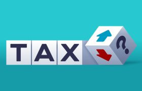 Tax Question Mark Image with a Graphic