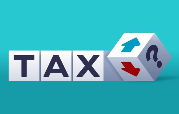 Tax Question Mark Image with a Graphic