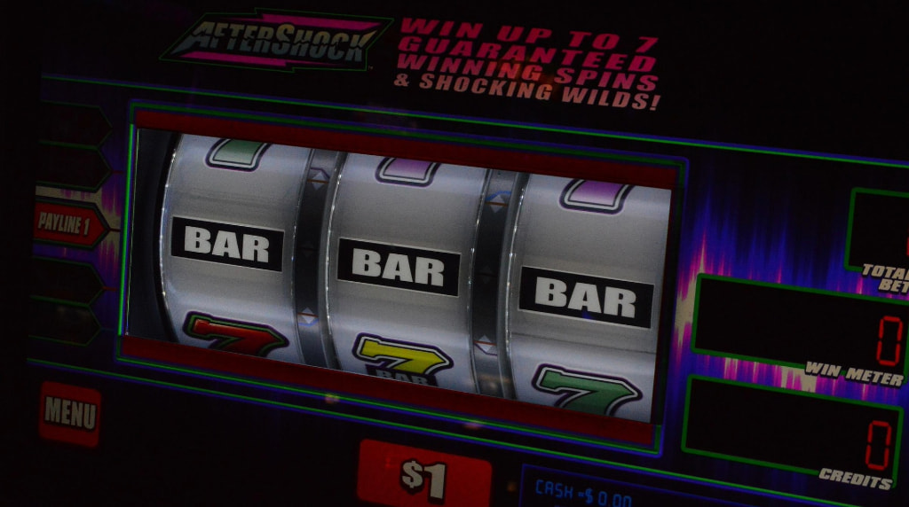 Slotmaskin med tre lika BAR-symboler
