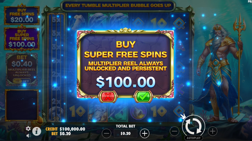 Screenshot of the Feature Buy of Waves of Poseidon