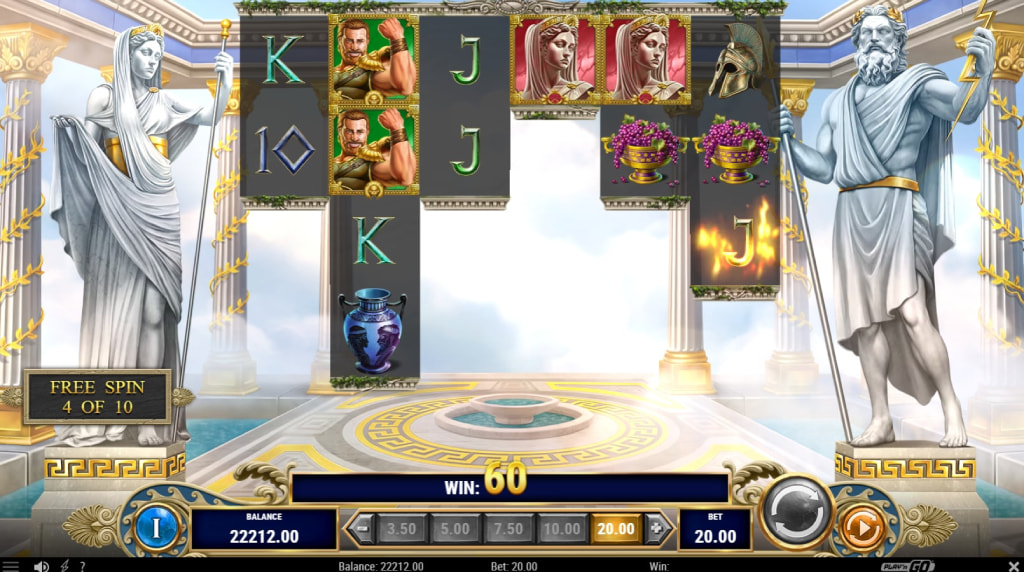 Screenshot of the Free Spins of 13th Trial Hercules Abyssways
