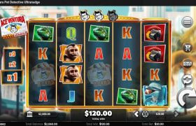 Screenshot from the New Ace Ventura Pet Detective Ultranudge Slot by Atlantic Digital