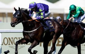 Billy Lee riding Carmers win the Queen's Vase at Royal Ascot 2025.