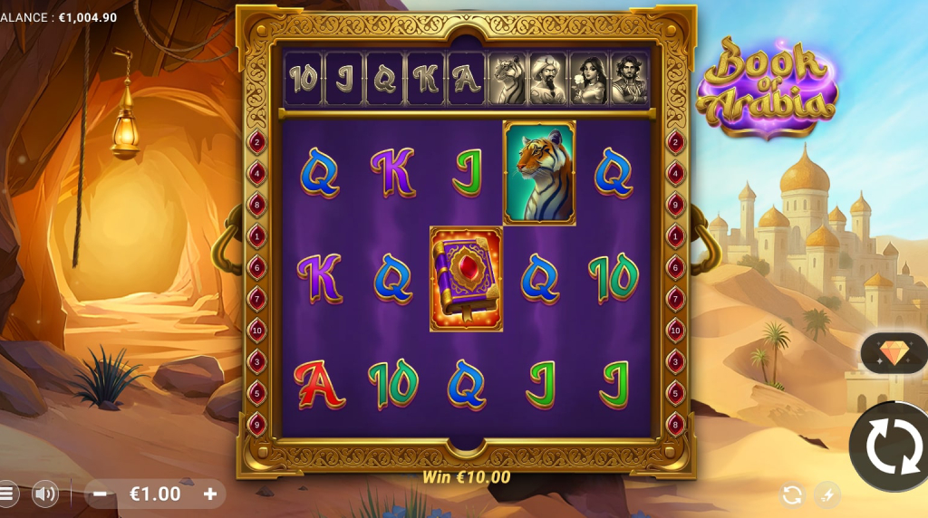 Screenshot from the New Book of Arabia Slot by Wicked Games