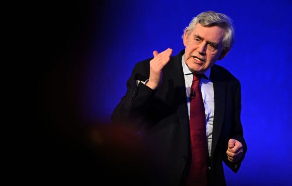 Gordon Brown pictured in 2024