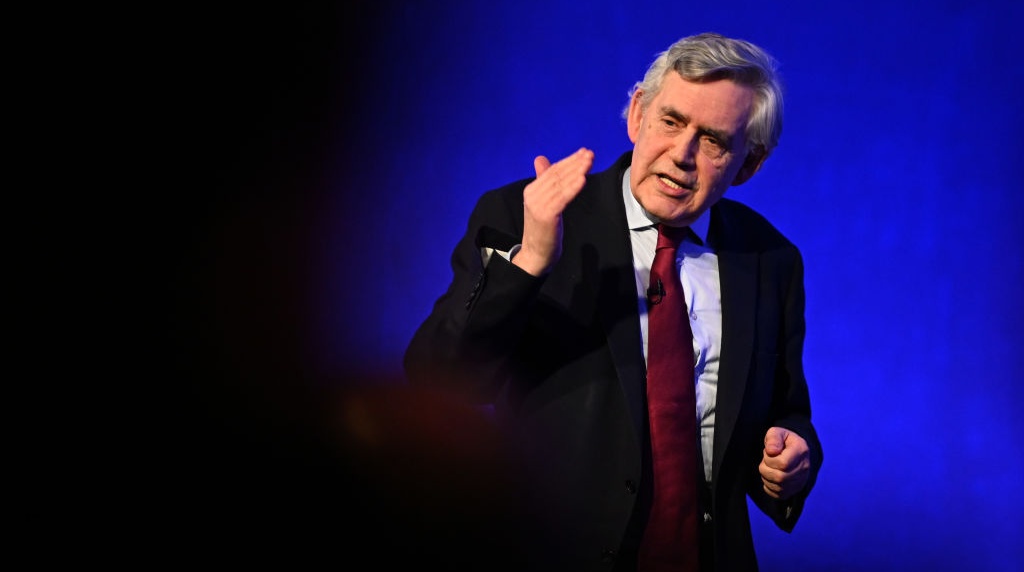 Gordon Brown pictured in 2024