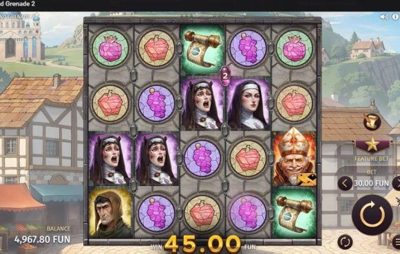 Screenshot from the New Holy Hand Grenade 2 Slot by Print Studios