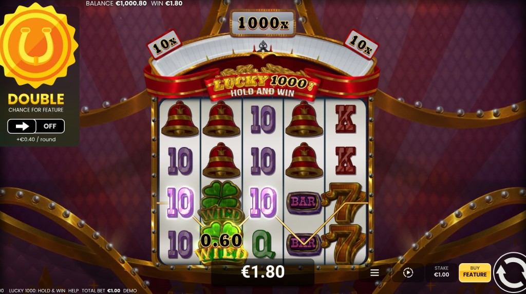 Screenshot from the New Lucky 1000 Hold & Win Slot by Octoplay