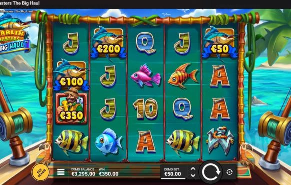 Screenshot from the New Marlin Masters The Big Haul Slot by Hacksaw Gaming