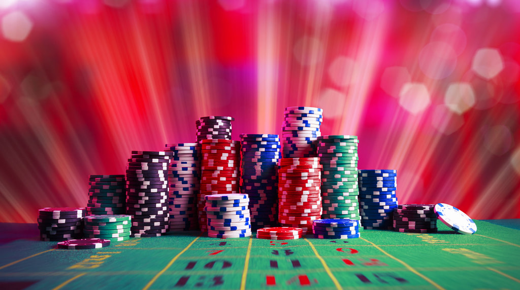 Gaming Chips on a Betting Table