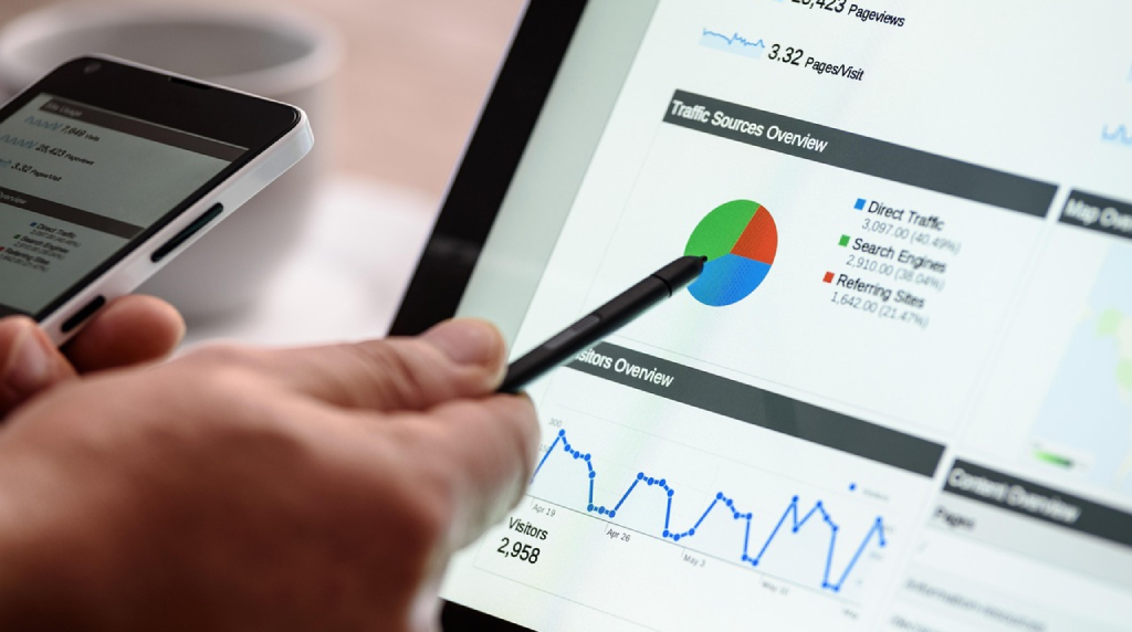 An SEO Metrics Page with Data