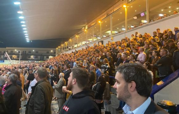 Crowds at Shelbourne Park for the 2022Greyhound Derby final
