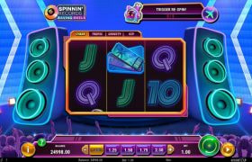 Screenshot from the New Spinnin' Records Raving Reels by Play'n GO Game