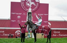 Rossa Ryan and Bluestocking Аfter Вinning the 2024 Qatar Prix de l'Arc de Triomphe.
