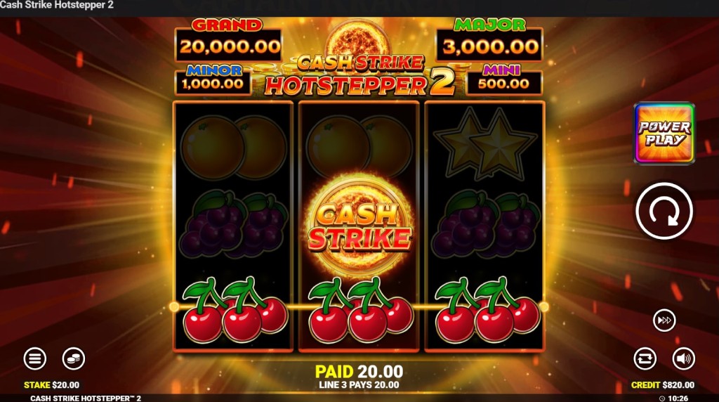 Screenshot from the New Cash Strike Hotstepper 2 Slot by Blueprint Gaming