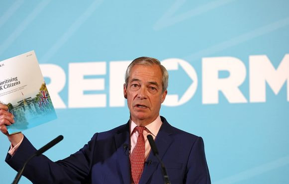 Reform UK Leader Nigel Farage During a September 2025 Weekly Press Conference