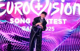 JJ, Representing Austria, Celebrates After Winning the 69th Eurovision Song Contest in 2024