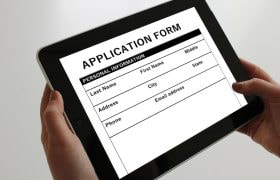 An image showing an application form for a job