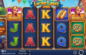 Screenshot from the New Lucky Lager X9990 Slot by BGaming