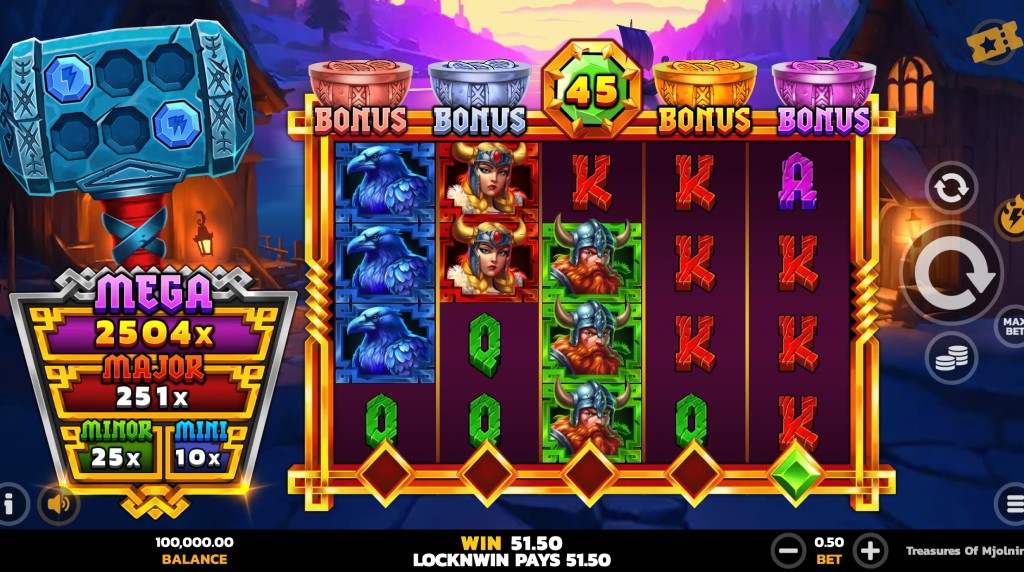 Skärmbild av det nya spelet Treasures of Mjolnir från PearFiction Studios