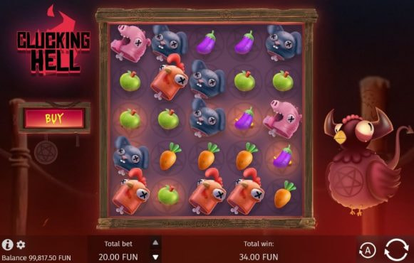 Screenshot from the New Clucking Hell Slot by BGaming
