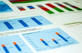 Diagram med jämförelser på papper