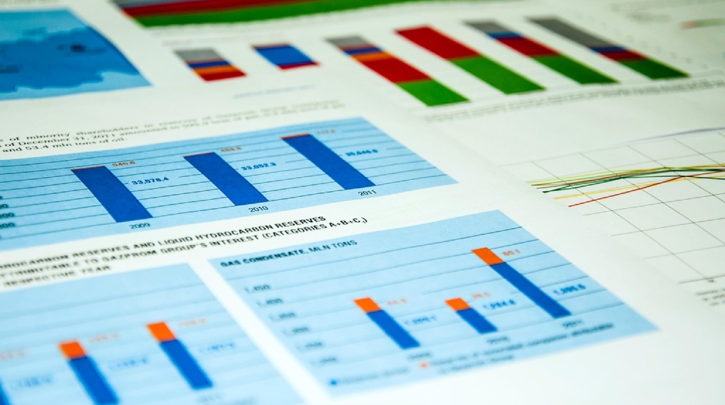 Diagram med jämförelser på papper