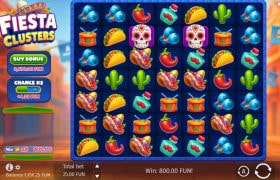 Screenshot from the New Fiesta Clusters Slot by BGaming