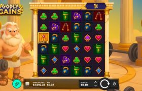 Screenshot from the New Godly Gains Slot by Bullshark Games