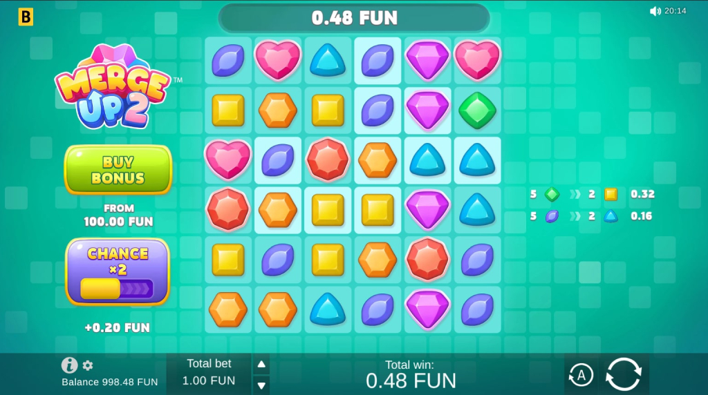 Screenshot from the New Merge Up 2 Slot by BGaming