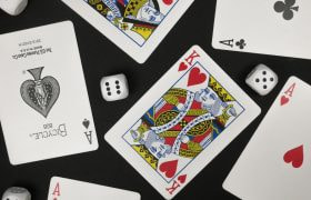 An Assortment of Dice and Playing Cards